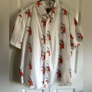 Kennington Men’s XXL Goldfish Pattern Button down NWT